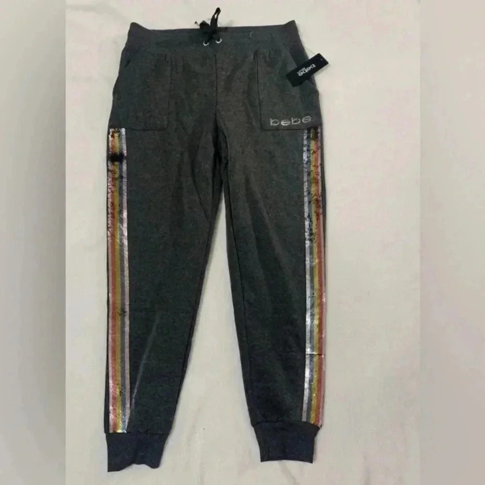 NEW  BEBE BLING JOGGERS LARGE